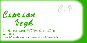 ciprian vegh business card